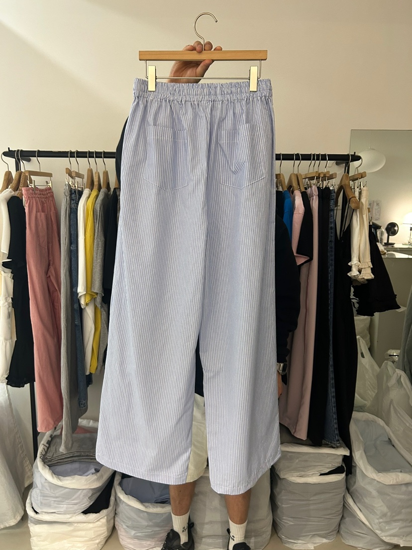 AS THOUGHT東大門代購女士新品休閑推薦真品職業休閑褲條紋AS THOUGHT休閑褲
