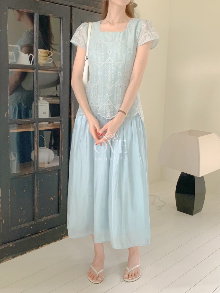 OVE東大門代購女士新品推薦真品職業時尚人氣25春夏休閑連衣裙OVE連衣裙