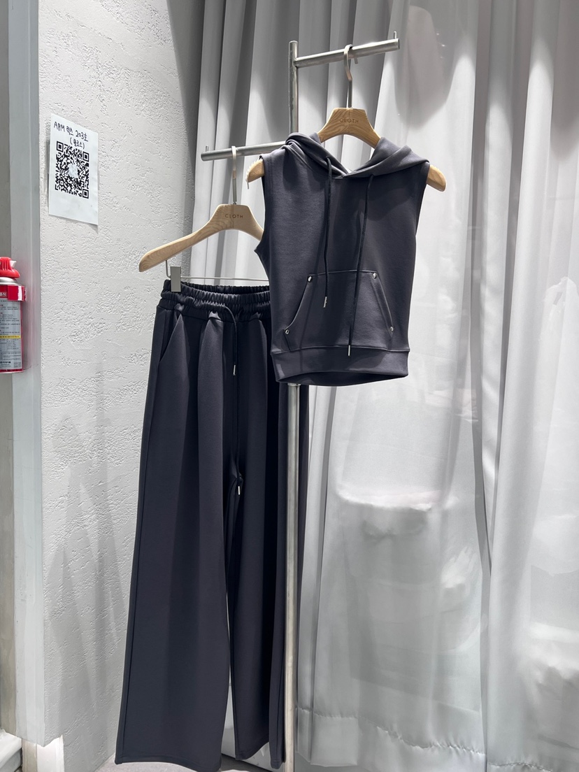 CLOTH東大門直郵女士新款推薦職業休閑真品時尚套裝套裝兜帽CLOTH套裝圖色2