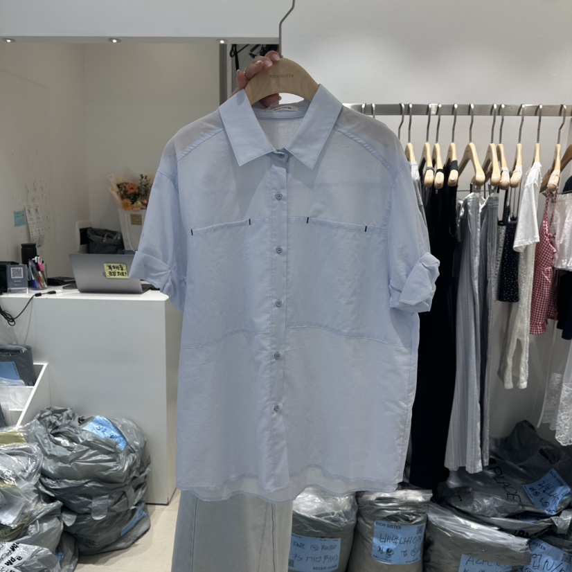 RICH SISTER韓國直郵女裝新款休閑25春夏推薦人氣襯衫蕾絲衫RICH SISTER襯衫/蕾絲衫