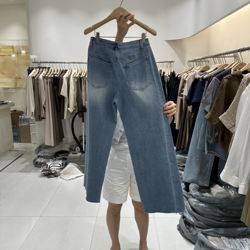 BLUEI-D東大門直郵女裝新品25春夏真品時尚推薦職業牛仔褲Blue i-d牛仔褲