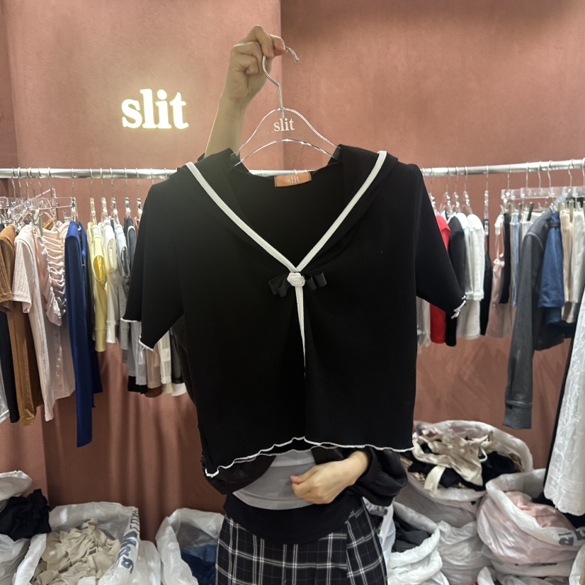SLIT東大門直郵女士新品職業人氣熱賣25春夏真品休閑推薦T恤SLITT恤圖色3