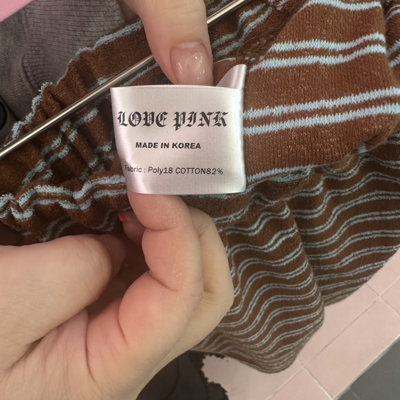 LOVE PINK韓國代購女裝新品職業時尚25春夏真品短褲毛圈布LOVE PINK短褲