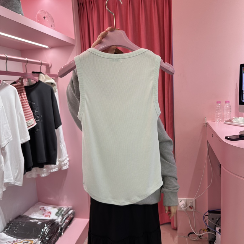 LOVE PINK東大門代購女士新款休閑真品人氣熱賣職業吊帶背心LOVE PINK吊帶/背心