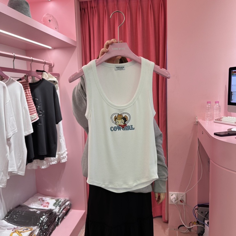 LOVE PINK東大門代購女士新款休閑真品人氣熱賣職業吊帶背心LOVE PINK吊帶/背心圖色1