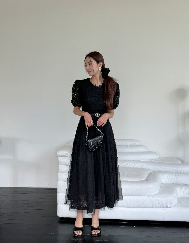 CATS韓國直郵女裝新款推薦休閑25春夏真品連衣裙不含腰帶蕾絲CAT.S連衣裙