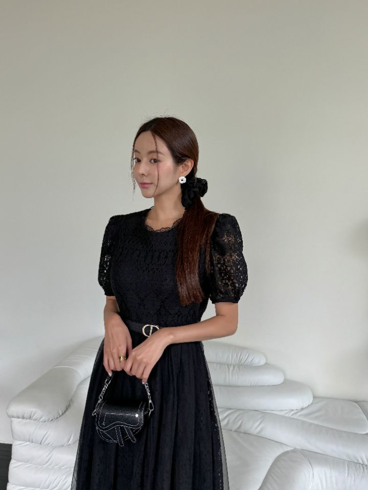 CATS韓國直郵女裝新款推薦休閑25春夏真品連衣裙不含腰帶蕾絲CAT.S連衣裙