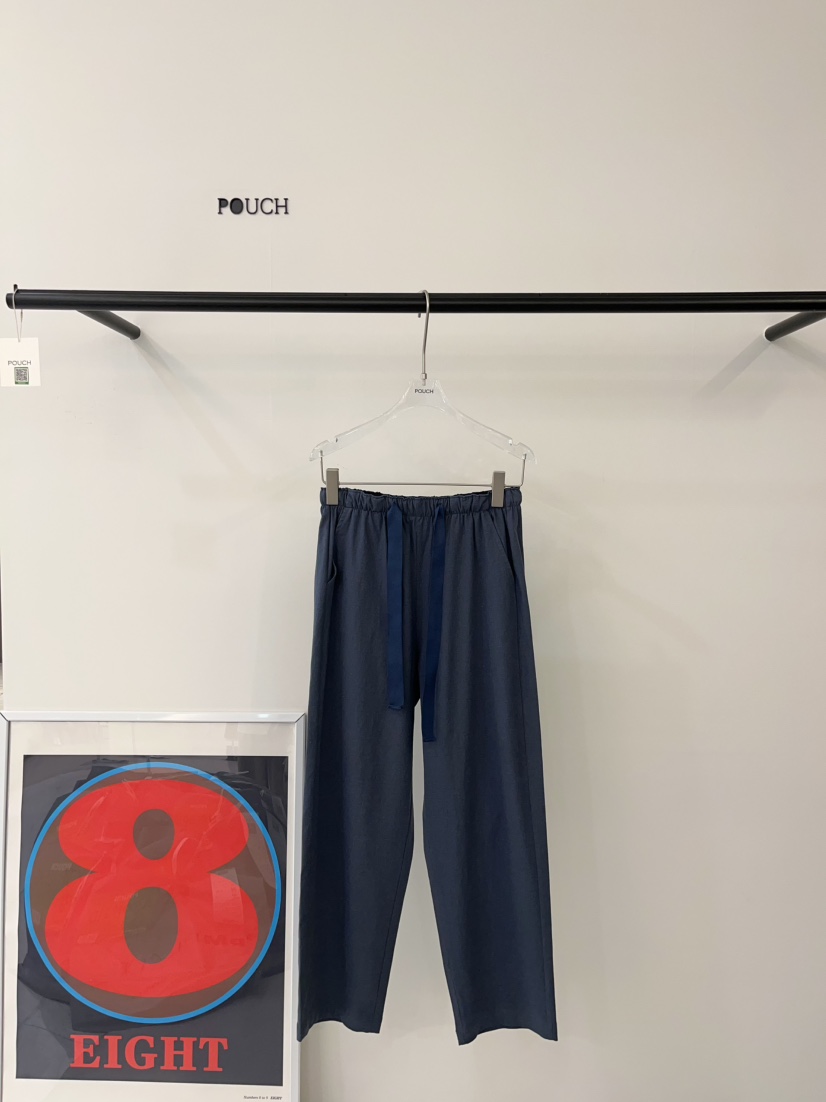 POUCH東大門實拍女士新品真品25春夏人氣時尚職業休閑褲亞麻布POUCH休閑褲圖色2