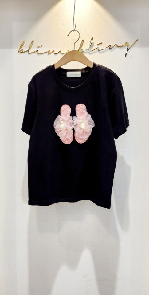 BLING BLING-S東大門實拍女士新品職業人氣熱賣25春夏T恤漁網BLING BLING-ST恤圖色2