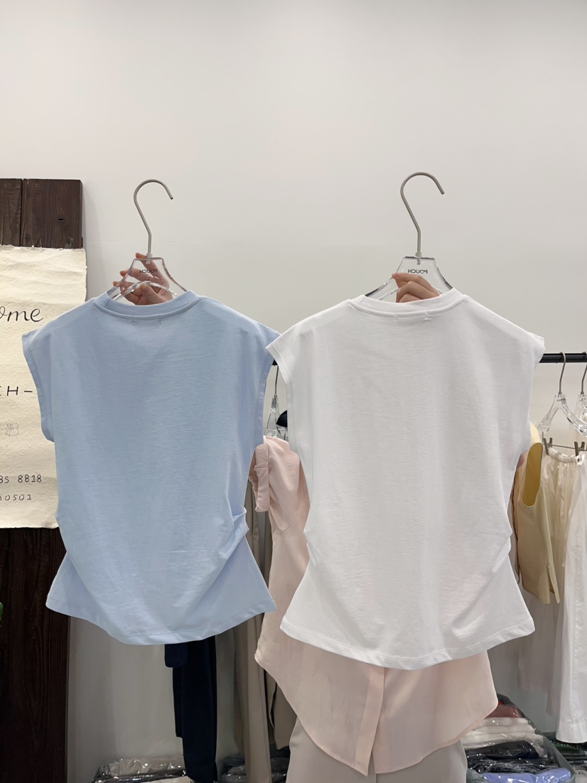 POUCH韓國代購女裝新款推薦真品25春夏職業人氣休閑吊帶背心POUCH吊帶/背心