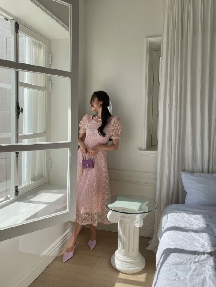 CATS韓國直郵女士新款熱賣時尚人氣職業真品25春夏連衣裙刺繡CAT.S連衣裙