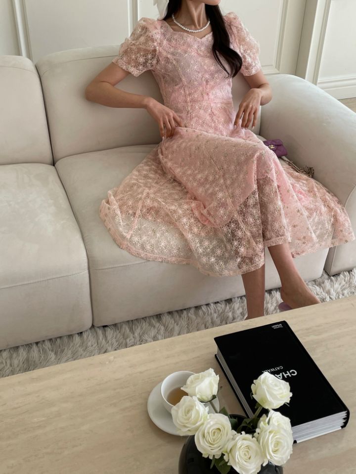 CATS韓國直郵女士新款熱賣時尚人氣職業真品25春夏連衣裙刺繡CAT.S連衣裙