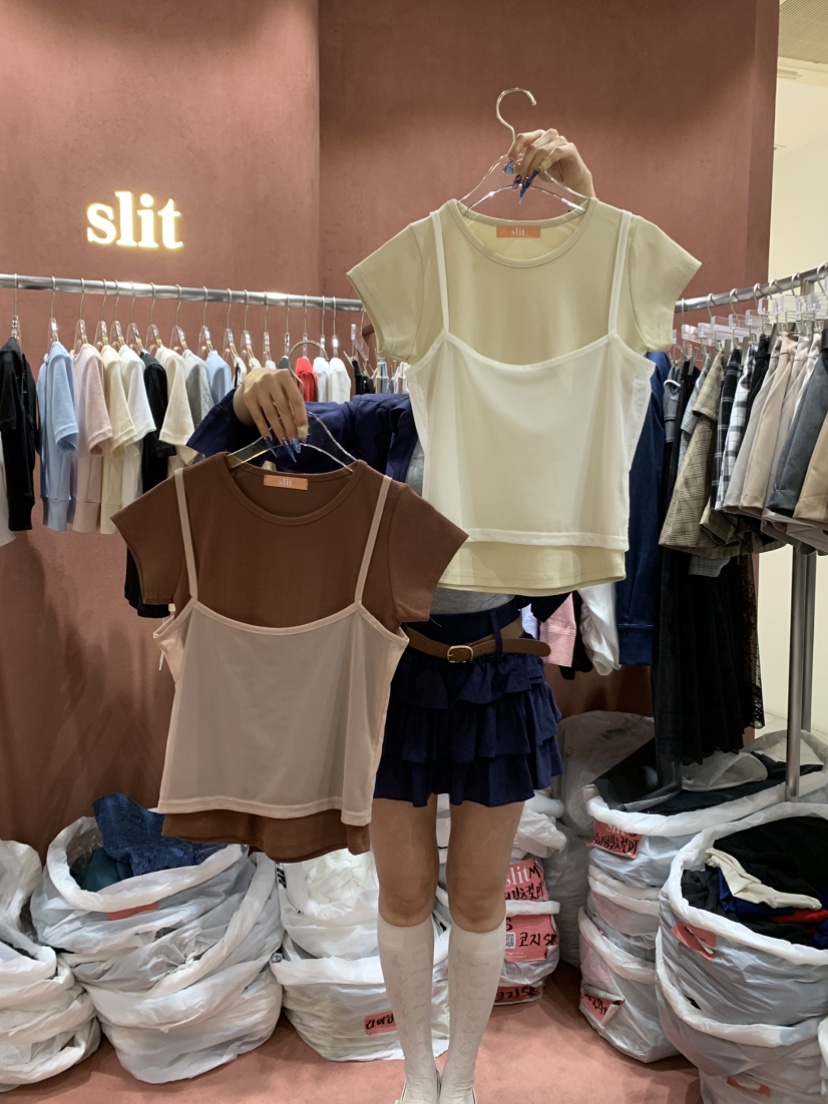 SLIT韓國代購女士新品休閑時尚人氣推薦25春夏真品套裝兩件套SLIT套裝