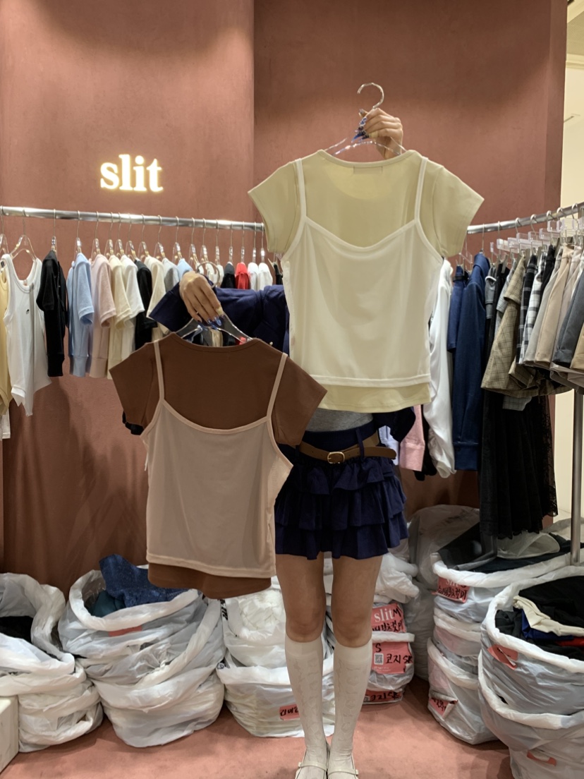 SLIT韓國代購女士新品休閑時尚人氣推薦25春夏真品套裝兩件套SLIT套裝