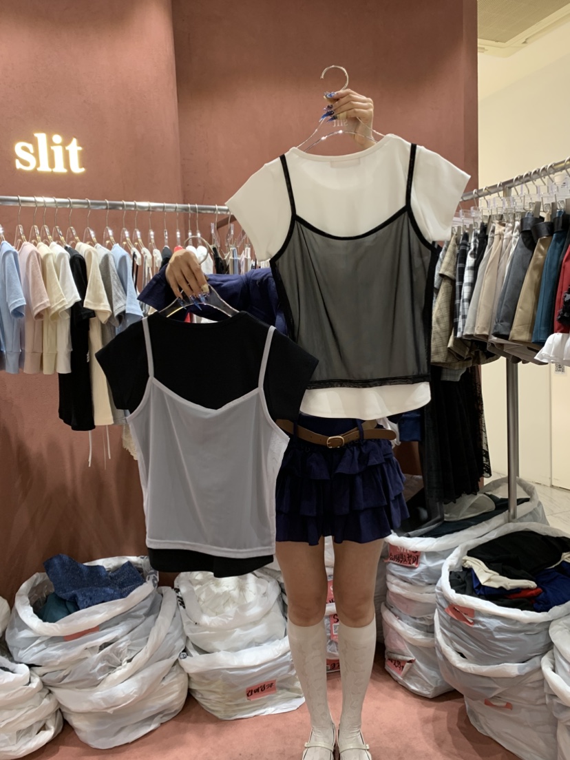 SLIT韓國代購女士新品休閑時尚人氣推薦25春夏真品套裝兩件套SLIT套裝