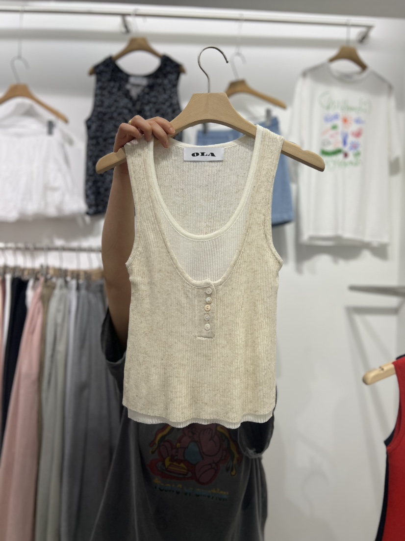 OLA東大門代購女裝新品休閑真品推薦職業時尚人氣25春夏吊帶背心mellor/OLA吊帶/背心