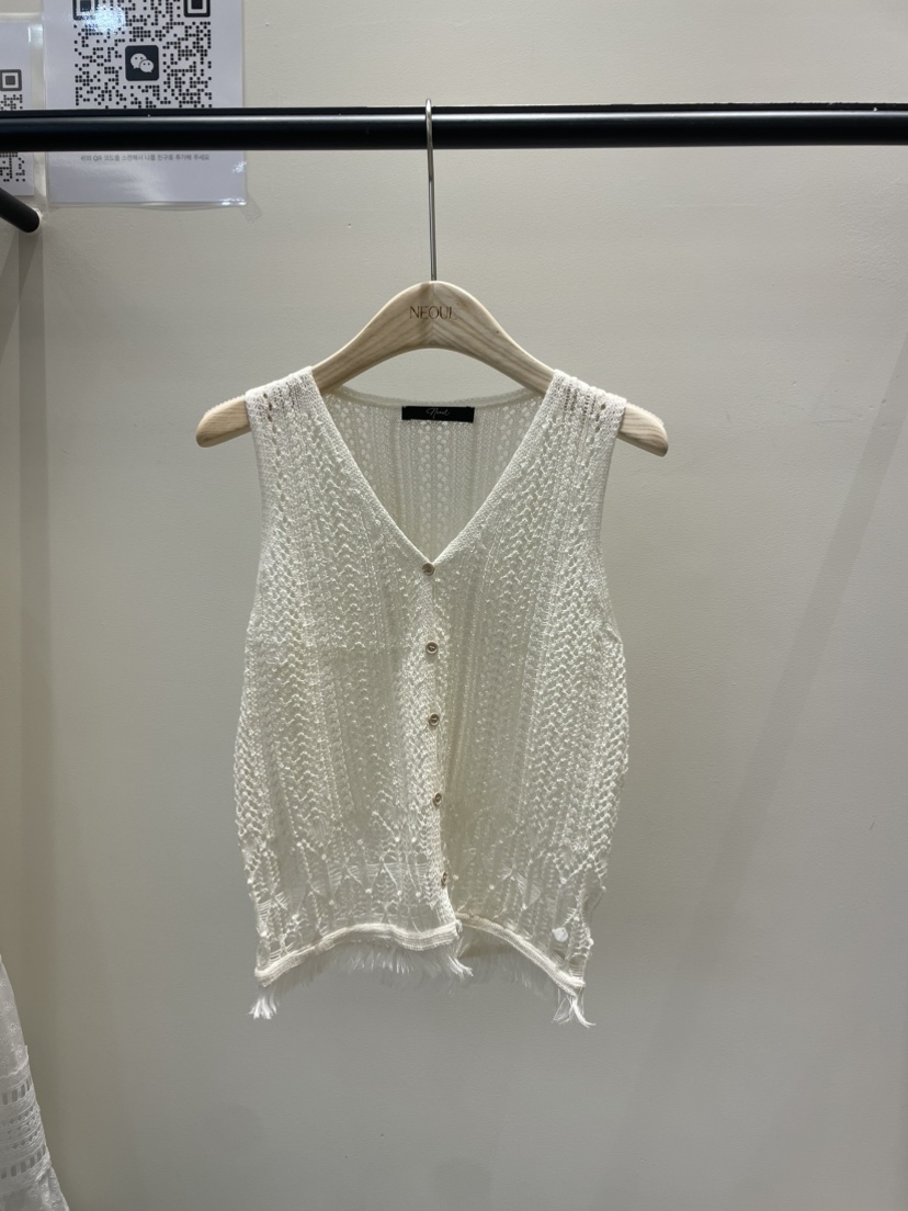 NEOUL韓國直郵女裝新品熱賣休閑推薦25春夏職業時尚人氣馬甲NEOUL/ahin雙領標簽馬甲