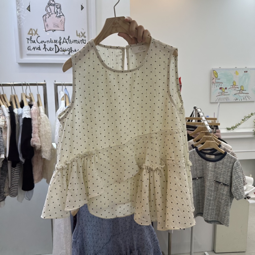 ABLESTUDIO韓國代購女裝新品人氣25春夏真品休閑熱賣吊帶背心ABLE STUDIO吊帶/背心