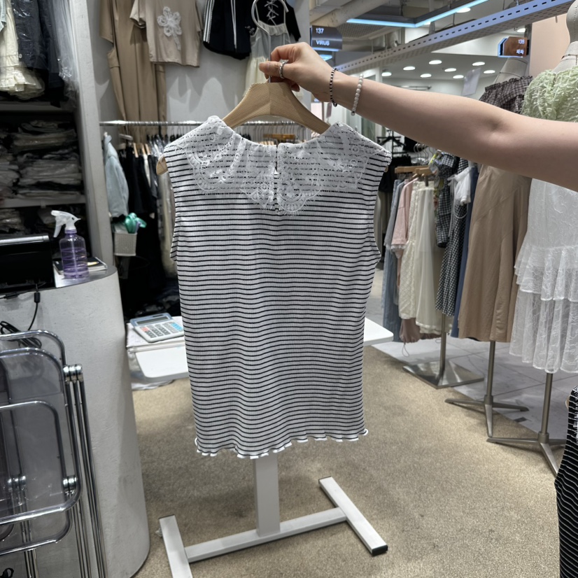 VIRUS韓國直郵女士新品時尚職業推薦真品休閑熱賣吊帶背心蕾絲VIRUS吊帶/背心