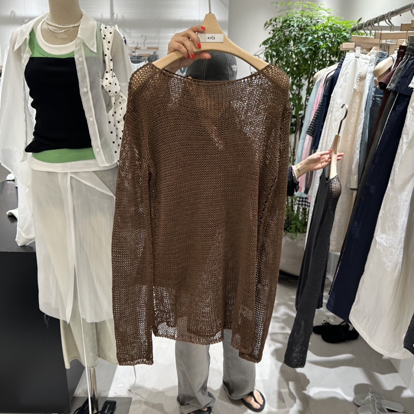 AYCE東大門直郵女士新款真品推薦人氣熱賣時尚25春夏針織衫亞麻101SHOWROOM/AYCE針織衫圖色2