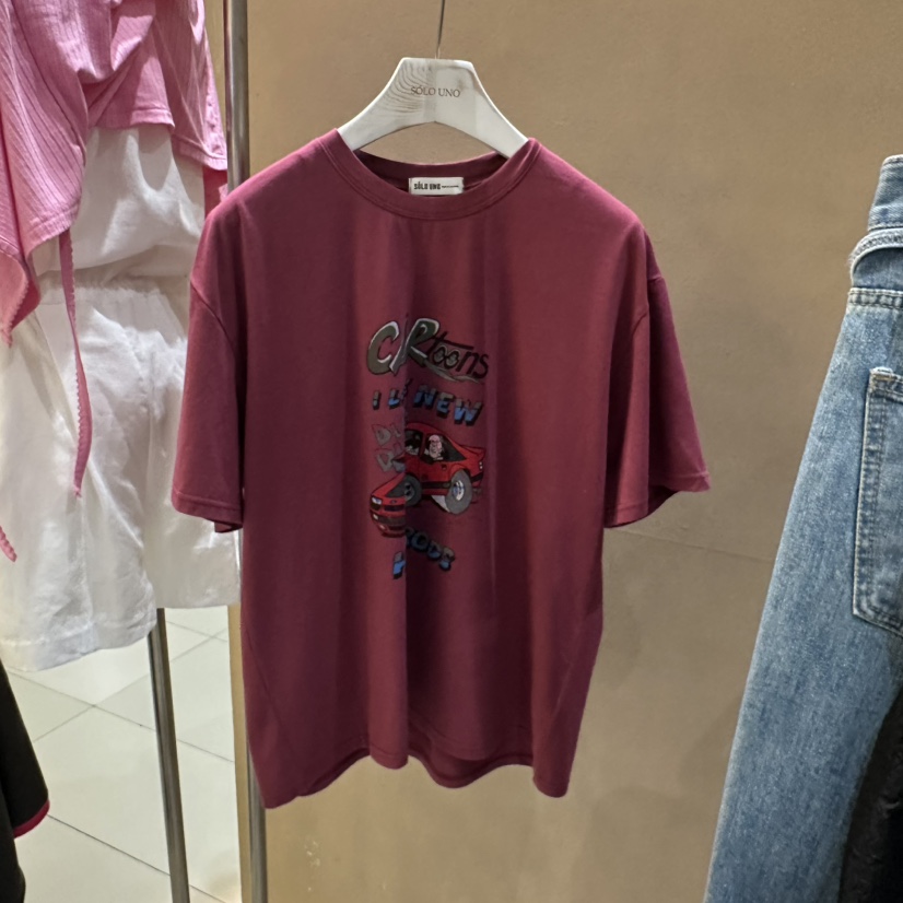SOLOUNO東大門實拍女裝新品人氣休閑職業25春夏推薦熱賣T恤SOLOUNOT恤圖色4