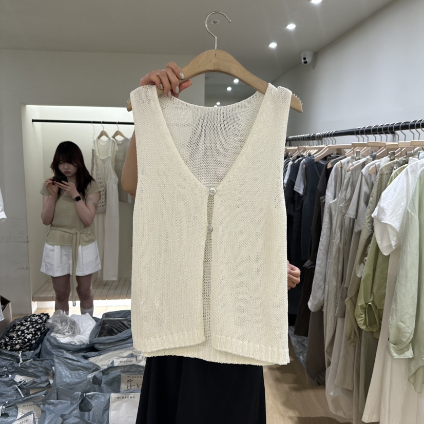 WINSOME韓國代購女士新款休閑25春夏人氣真品推薦職業時尚馬甲WINSOME馬甲圖色2