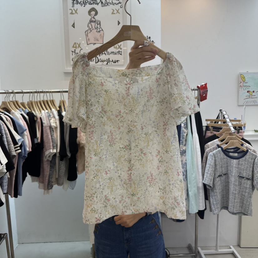 ABLESTUDIO韓國代購女裝新品真品人氣25春夏休閑襯衫蕾絲衫ABLE STUDIO襯衫/蕾絲衫