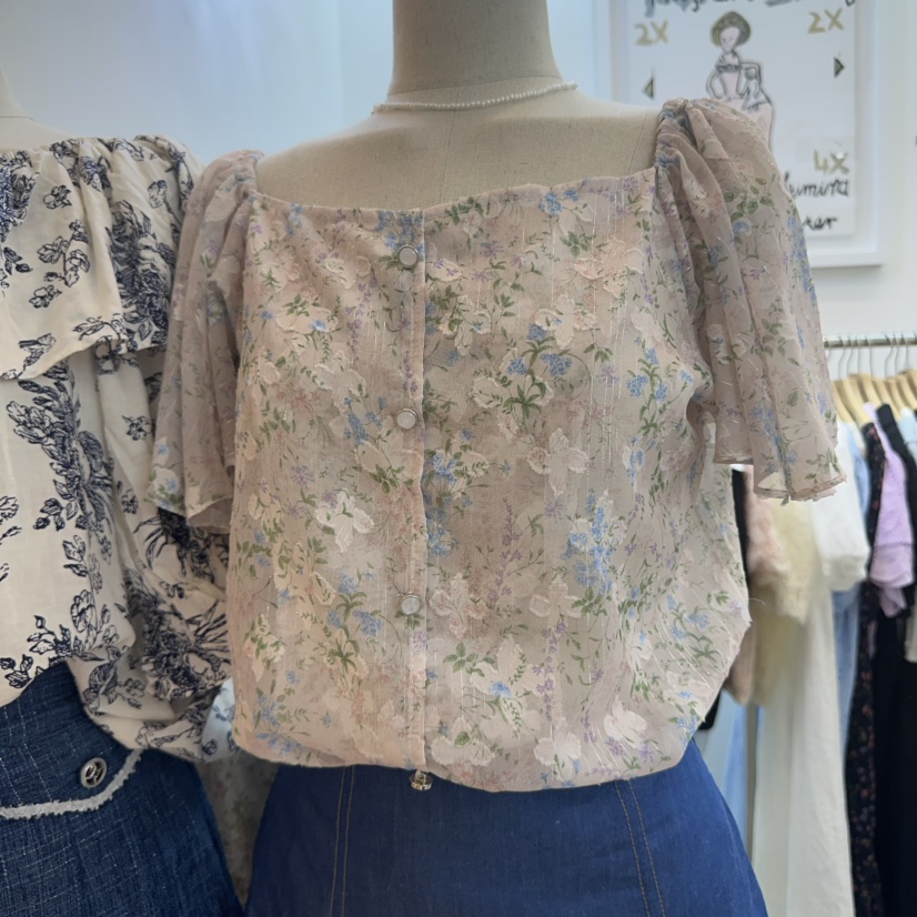 ABLESTUDIO韓國代購女裝新品真品人氣25春夏休閑襯衫蕾絲衫ABLE STUDIO襯衫/蕾絲衫