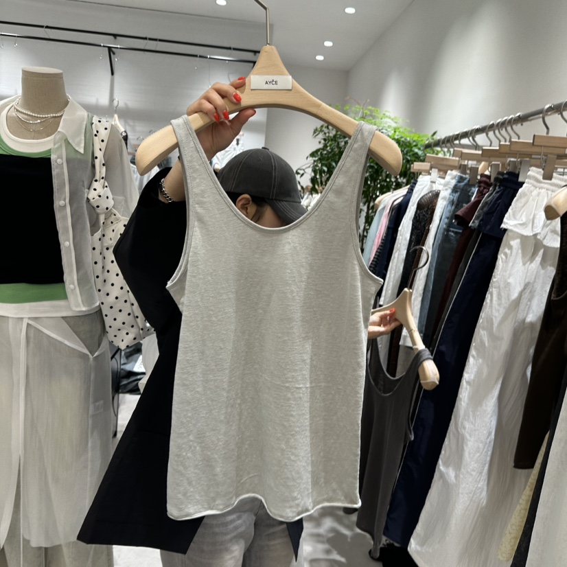 AYCE韓國代購女裝新品熱賣休閑25春夏真品時尚吊帶背心亞麻布101SHOWROOM/AYCE吊帶/背心圖色4