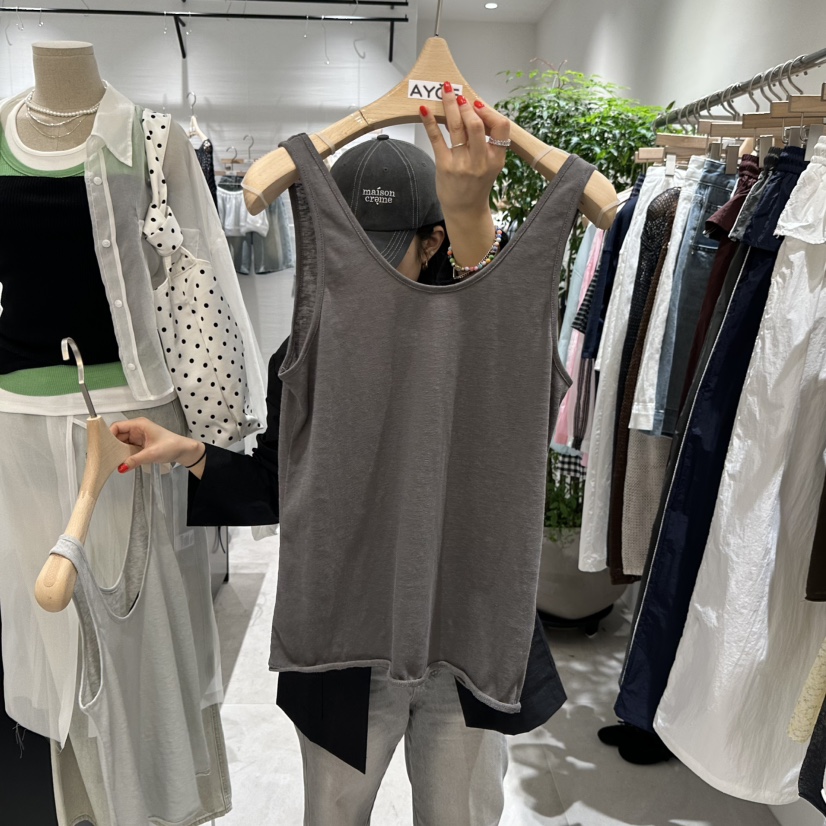 AYCE韓國代購女裝新品熱賣休閑25春夏真品時尚吊帶背心亞麻布101SHOWROOM/AYCE吊帶/背心圖色5