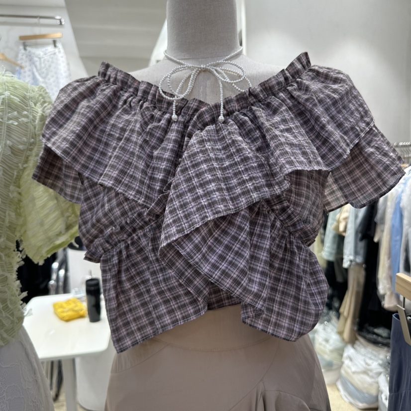 VIRUS東大門代購女裝新品熱賣時尚休閑25春夏真品襯衫蕾絲衫VIRUS襯衫/蕾絲衫