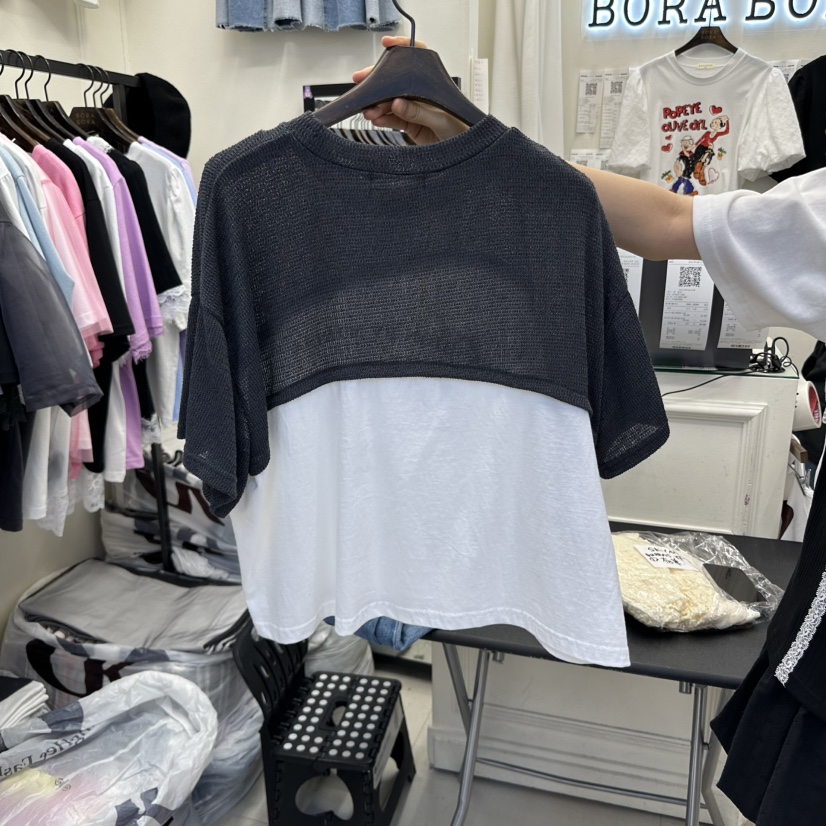BORA BORA韓國直郵女士新品熱賣職業時尚人氣真品推薦25春夏T恤BORA BORAT恤