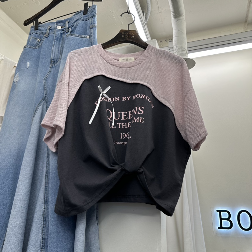 BORA BORA韓國直郵女士新品熱賣職業時尚人氣真品推薦25春夏T恤BORA BORAT恤