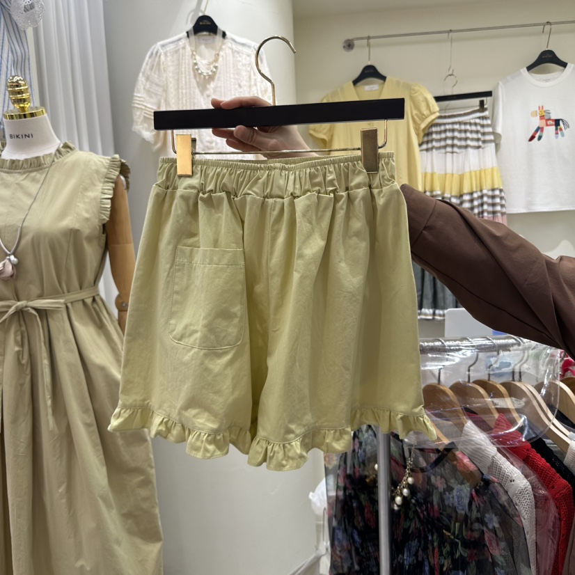 BIKINI東大門實拍女士新款職業真品25春夏休閑時尚短褲荷葉邊BIKINI短褲