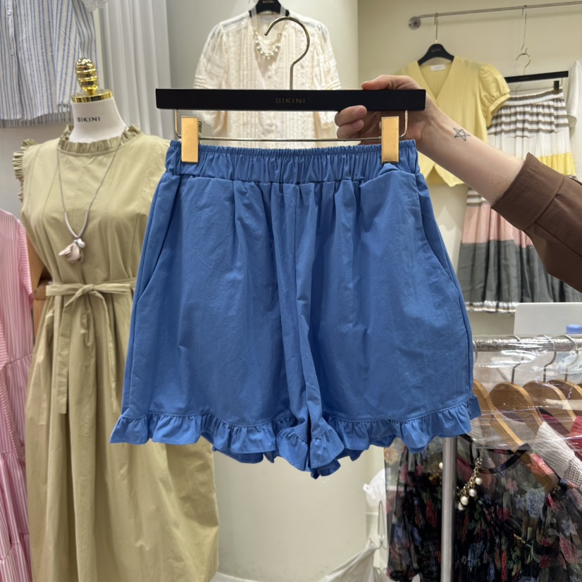 BIKINI東大門實拍女士新款職業真品25春夏休閑時尚短褲荷葉邊BIKINI短褲圖色2
