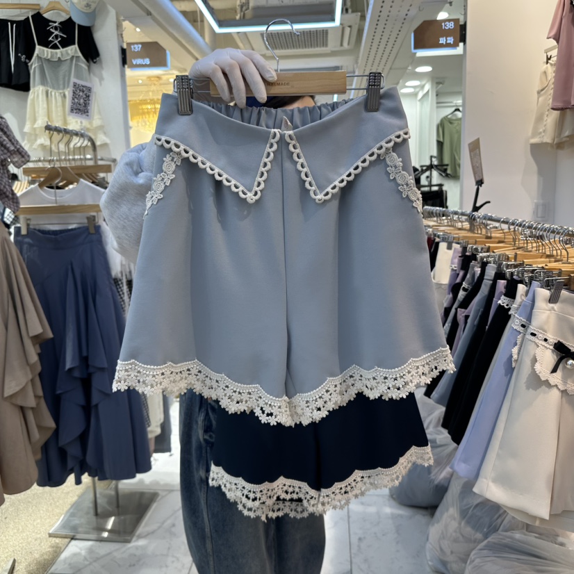 PAPA東大門代購女裝新品真品推薦時尚25春夏人氣職業休閑短褲PAPA短褲圖色1
