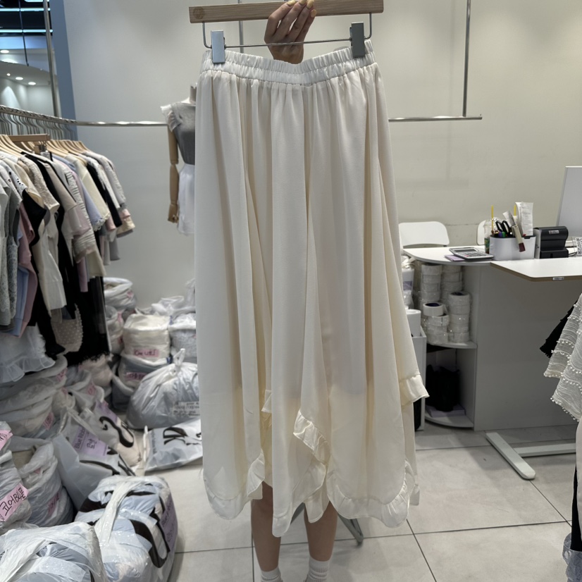 BLUE RIBBON東大門直郵女士新品25春夏人氣職業長裙荷葉邊BLUE RIBBON長裙