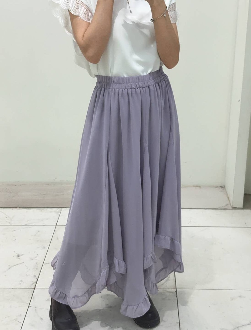 BLUE RIBBON東大門直郵女士新品25春夏人氣職業長裙荷葉邊BLUE RIBBON長裙