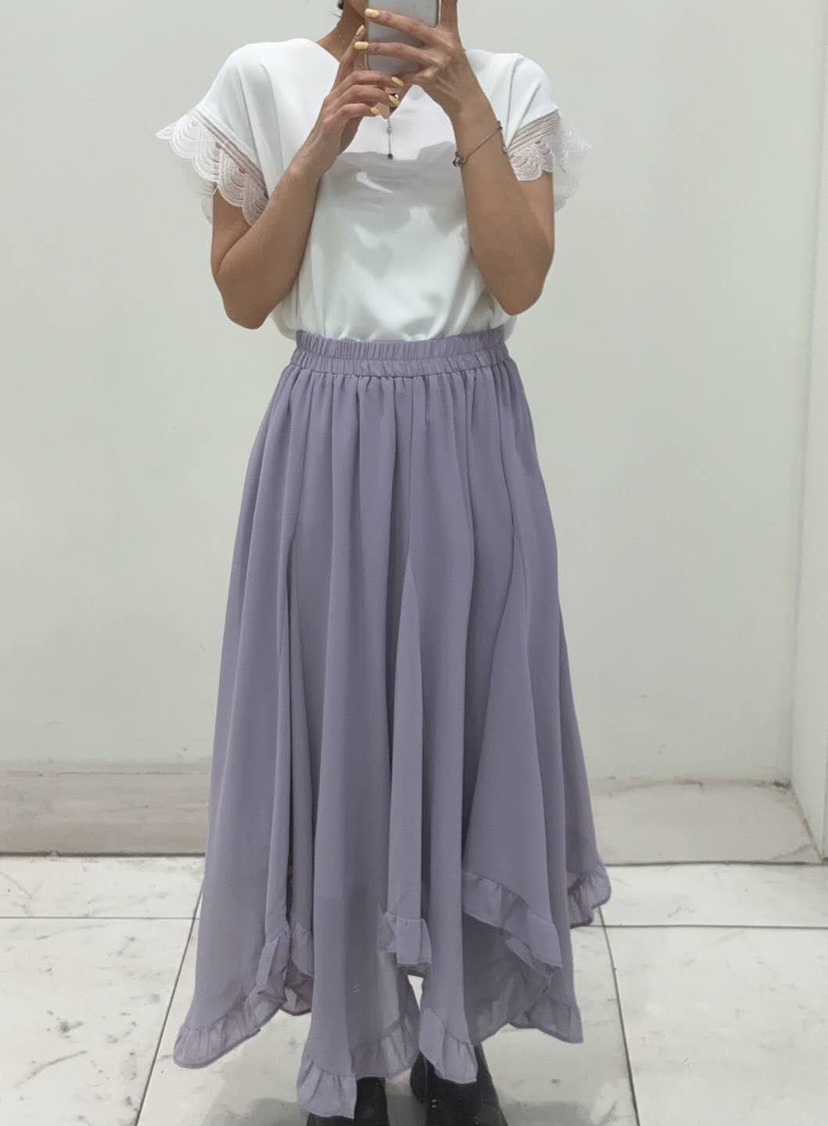 BLUE RIBBON東大門直郵女士新品25春夏人氣職業長裙荷葉邊BLUE RIBBON長裙