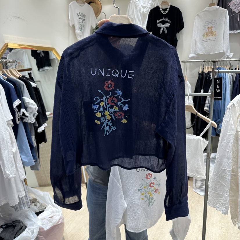UNDERSTAR_VINTAGE韓國代購女士新款真品熱賣襯衫蕾絲衫紗布UNDERSTAR_VINTAGE襯衫/蕾絲衫