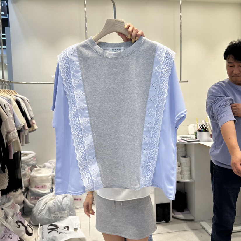 BLUE RIBBON東大門代購女裝新品人氣職業熱賣25春夏襯衫蕾絲衫BLUE RIBBON襯衫/蕾絲衫圖色2