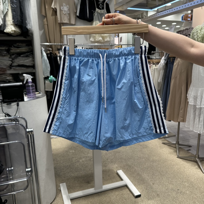 VIRUS東大門直郵女裝新品熱賣時尚職業人氣25春夏休閑短褲蕾絲VIRUS短褲圖色1