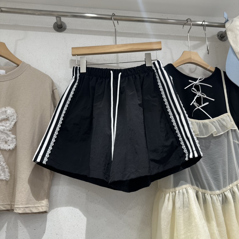 VIRUS東大門直郵女裝新品熱賣時尚職業人氣25春夏休閑短褲蕾絲VIRUS短褲圖色2