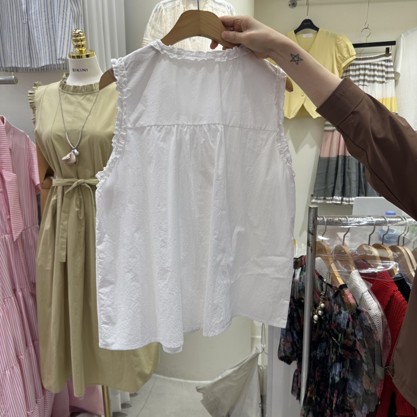 BIKINI韓國代購女士新款人氣真品休閑25春夏推薦職業熱賣馬甲BIKINI馬甲