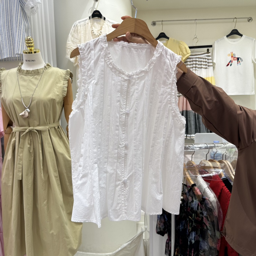 BIKINI韓國代購女士新款人氣真品休閑25春夏推薦職業熱賣馬甲BIKINI馬甲