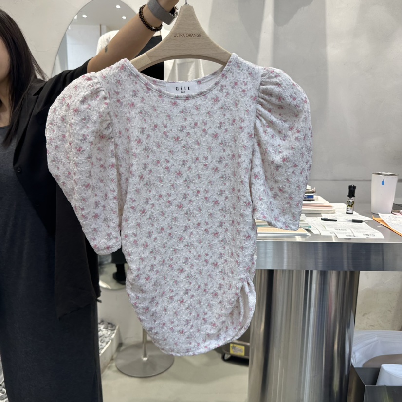 ULTRAORANGE東大門代購女裝新款休閑人氣真品25春夏職業T恤GILT/ULTRAORANGET恤圖色2
