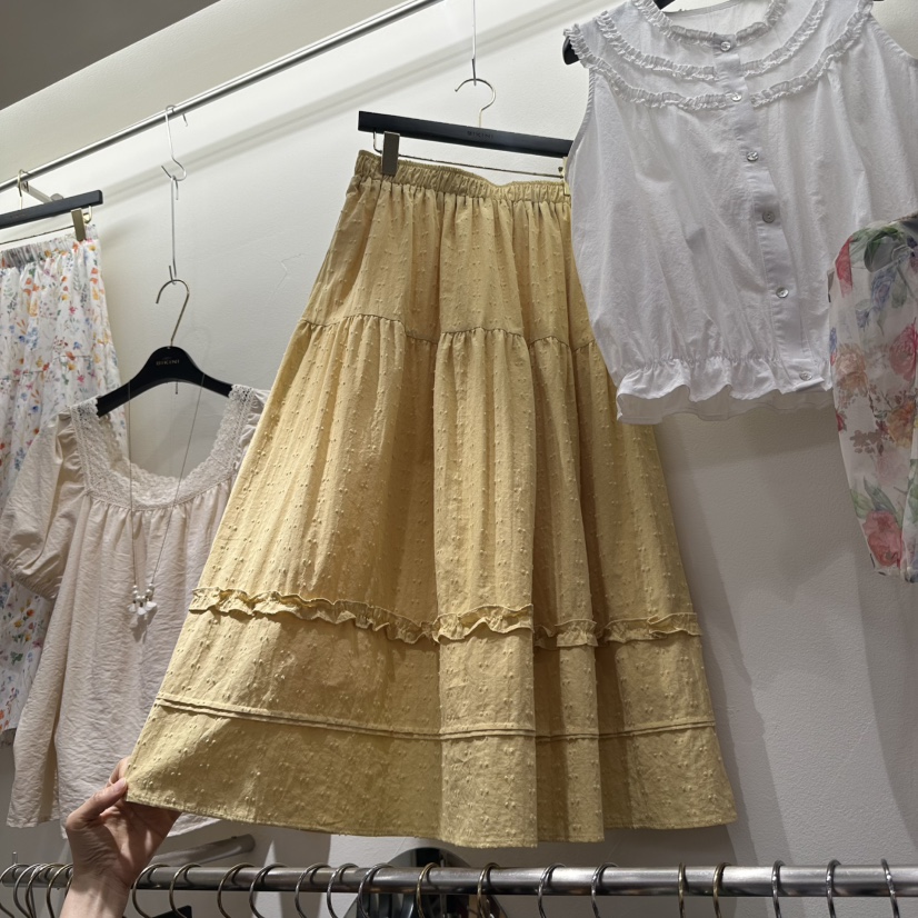 BIKINI東大門代購女士新品真品推薦休閑職業熱賣長裙荷葉邊BIKINI長裙圖色2