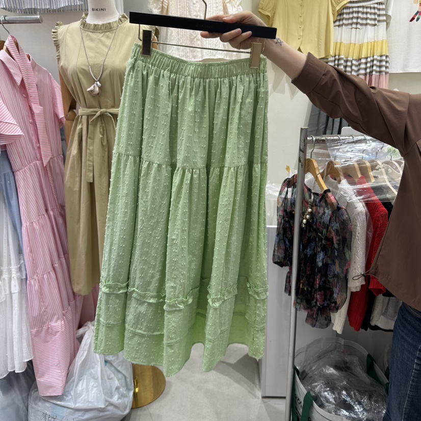BIKINI東大門代購女士新品真品推薦休閑職業熱賣長裙荷葉邊BIKINI長裙圖色3