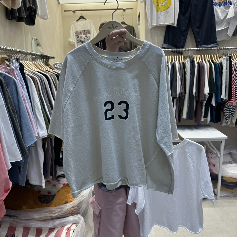REPLAY東大門代購女士新品職業時尚熱賣真品25春夏休閑推薦T恤REPLAYT恤圖色2