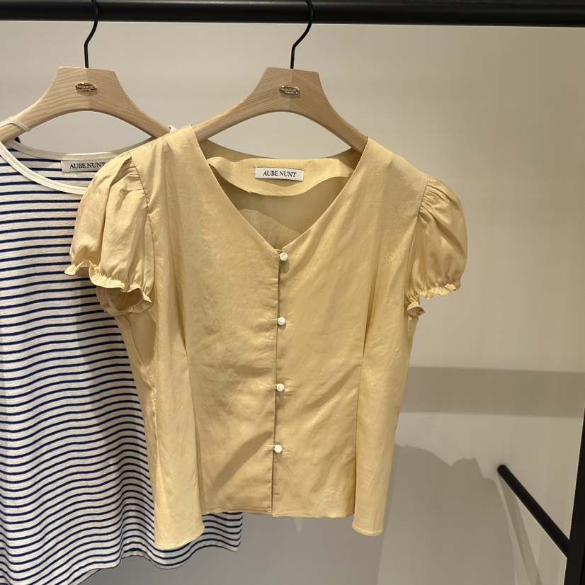 aube nunt東大門實拍女士新品休閑推薦熱賣時尚襯衫蕾絲衫aube nunt襯衫/蕾絲衫圖色2